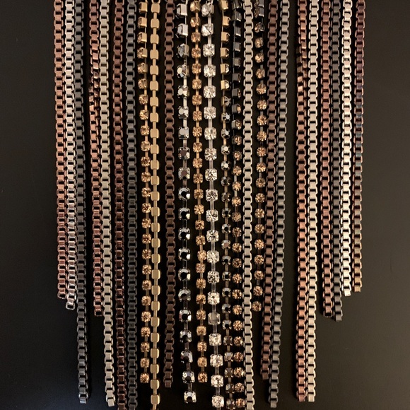 Fashion necklace with rhinestone strings - Picture 2 of 8